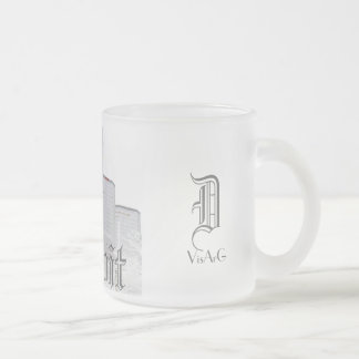 Detroit (beer-mug) frosted glass coffee mug