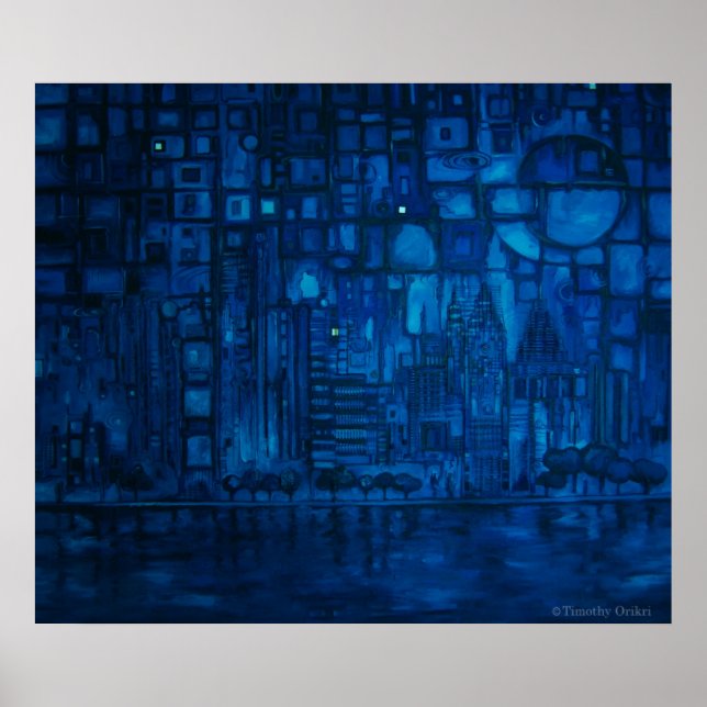 Detroit Blue I - Canvas Print (Front)