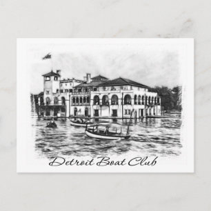 Detroit Boat Club Postcard
