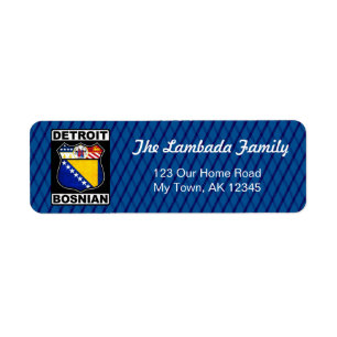 Detroit Bosnian American Address Labels Template