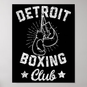 Detroit Boxing Club - Vintage Boxer Gloves  Poster