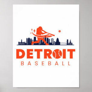 Detroit Bysebyll Vintage Minimalist Retro Bysebyll Poster