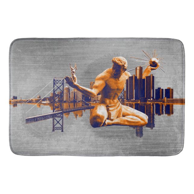 Detroit City Bath Mat (Front)