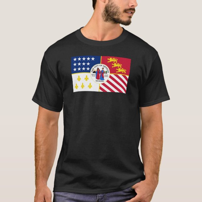 Detroit city flag T-Shirt (Front)