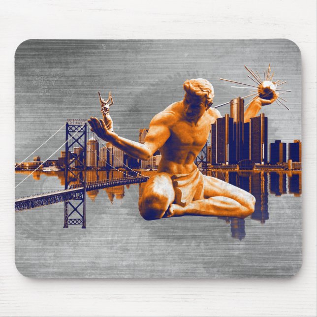Detroit City Mouse Mat (Front)