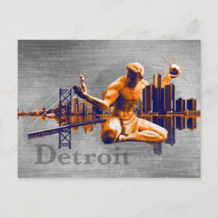 Detroit City Postcard