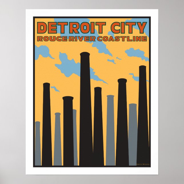 Detroit City Vintage Poster (Front)
