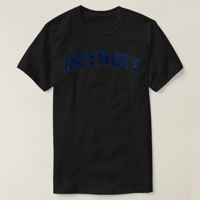 Detroit Classic Athletic Sports Distressed  T-Shirt (Design Front)