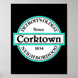 Detroit Corktown Neighborhood Historic District Me Poster