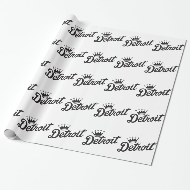 Detroit Crown Wrapping Paper (Unrolled)