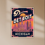 Detroit Divas Art Print Poster<br><div class="desc">Celebrate the strength and style of Detroit with this bold, Art Deco-inspired design. Featuring vibrant pinks, oranges, and deep blues, the city’s skyline rises against a radiant sunburst, capturing the energy and empowerment of Detroit’s women. Perfect for anyone who appreciates the power and beauty of the Motor City, this print...</div>