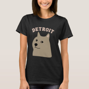 Detroit Doge-Meme Funny Inspired Michigan D City D T-Shirt