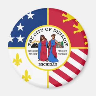 Detroit Flag Magnet