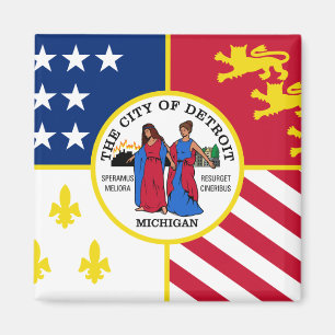 Detroit Flag Magnet