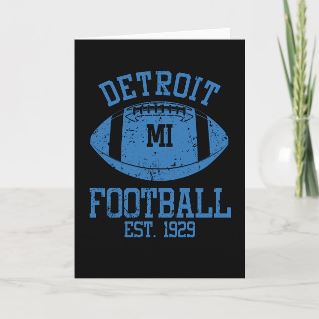 Detroit Football Fan Gift Present Idea Card (Front)