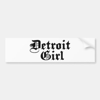 Detroit Girl Bumper Sticker