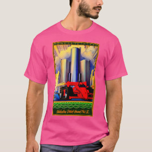 Detroit Grand Prix Vintage Auto Racing Advertisin T-Shirt