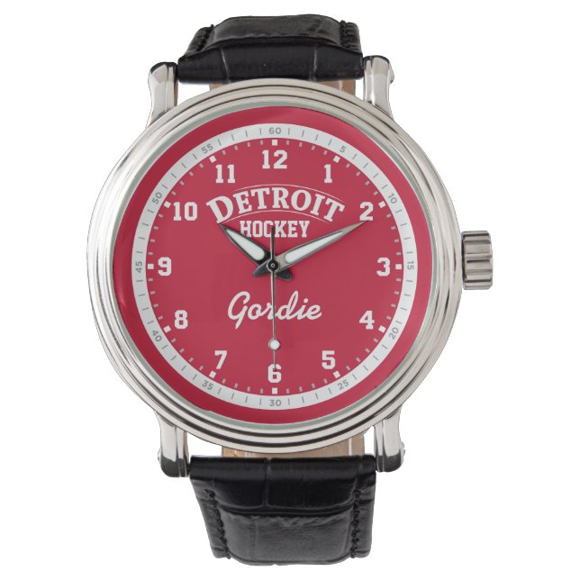 Detroit Hockey 12 Hour Watch (Front)