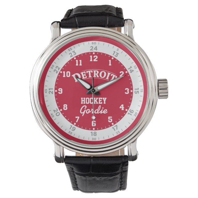 Detroit Hockey 24 Hour Watch (Front)