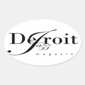 Detroit Jazz Magazine Oval Sticker