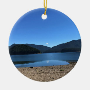 Detroit Lake, Oregon Ceramic Tree Decoration
