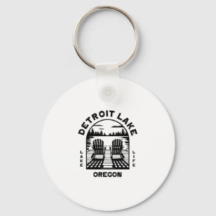 Detroit Lake Oregon Outdoors Vintage 1 Key Ring