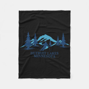 Detroit Lakes Minnesota Ski Resort Skiing Skier Fleece Blanket