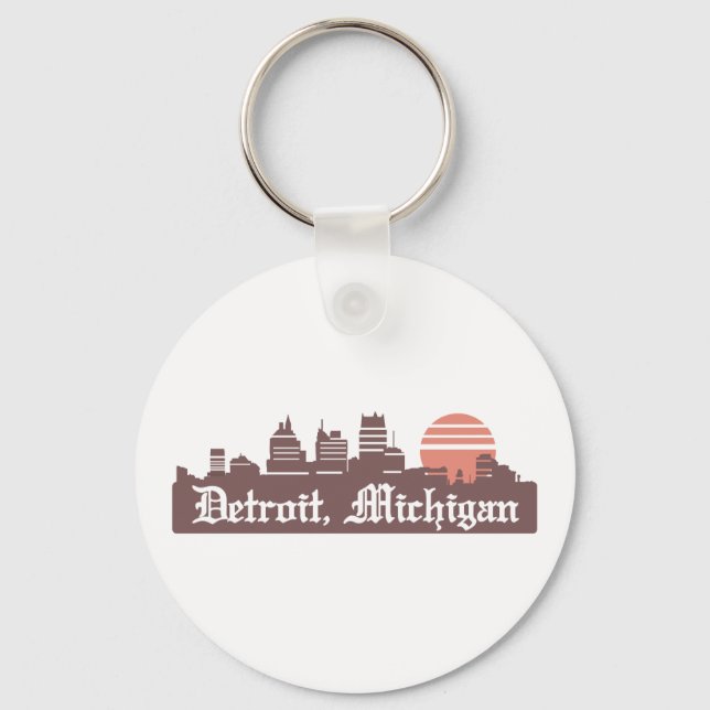 Detroit Linesky Key Ring (Front)