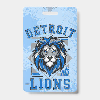 Detroit Lions  football ID Badge
