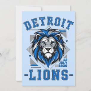 Detroit Lions  football Invitation