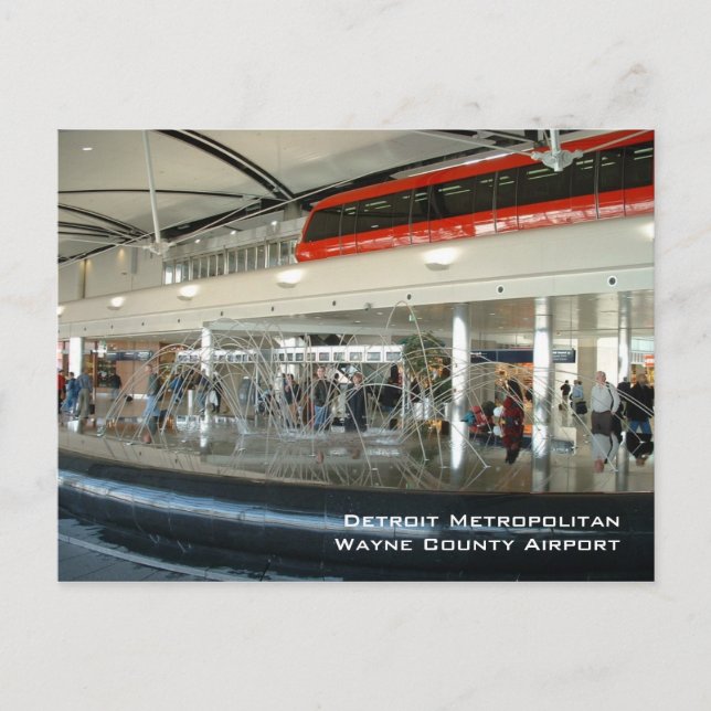 Detroit Metropolitan Wayne Country Airport Postcard (Front)