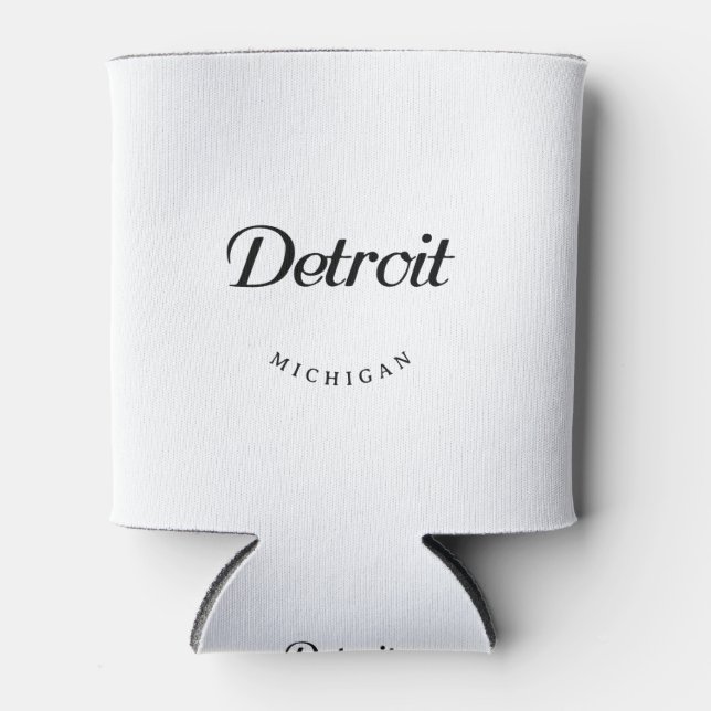 Detroit MI Can Cooler (Front)