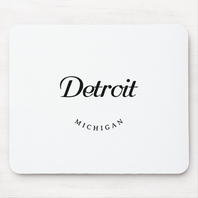 Detroit MI Mouse Mat (Front)