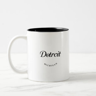 Detroit MI Two-Tone Coffee Mug