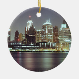 Detroit, Michigan Ceramic Tree Decoration