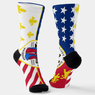 Detroit (Michigan) city flag Socks