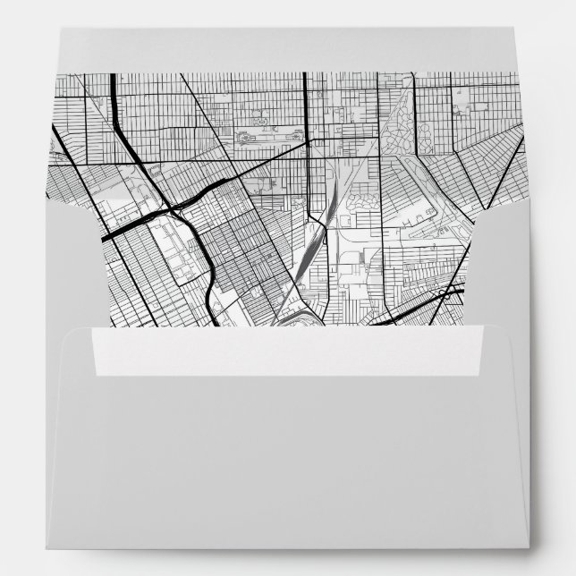 Detroit, Michigan City Map Envelope (Back (Bottom))