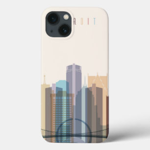 Detroit, Michigan City Skyline iPhone 13 Case