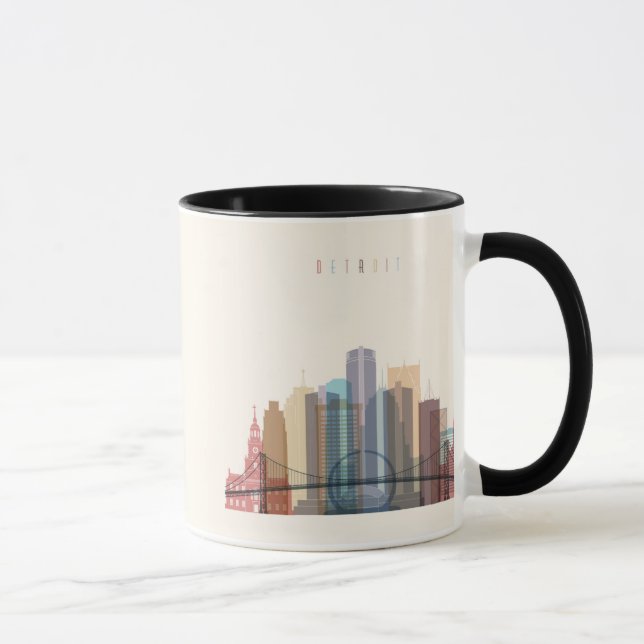 Detroit, Michigan | City Skyline Mug (Right)