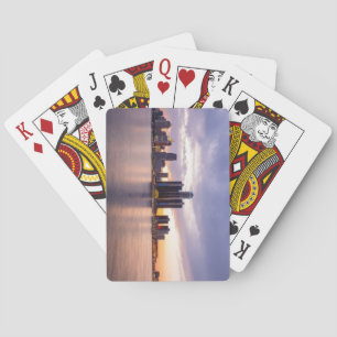 Detroit, Michigan Detroit River Sunset Playing Cards