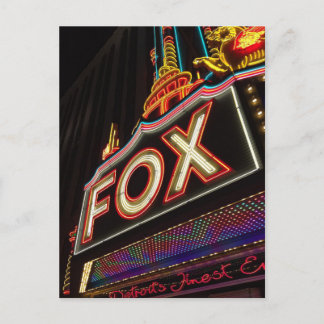 Detroit Michigan FOX Theatre Postcard
