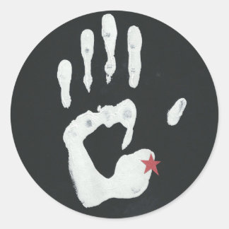 Detroit Michigan Hand Classic Round Sticker