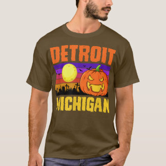 Detroit Michigan Happy Halloween Party Local City  T-Shirt