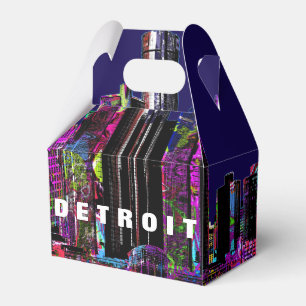 Detroit, Michigan in graffiti Favour Box