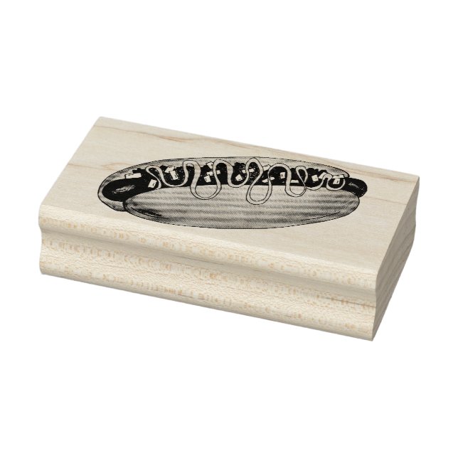 Detroit Michigan MI Coney Island Hot Dog Hotdog Rubber Stamp (Stamp)