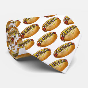 Detroit Michigan MI Coney Island Hot Dog Hotdog Tie