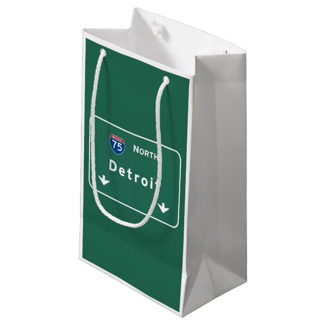 Detroit Michigan mi Interstate Highway Freeway : Small Gift Bag (Front Angled)