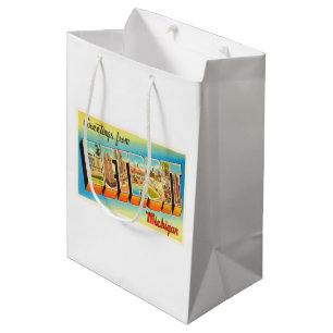 Detroit Michigan MI Old Vintage Travel Souvenir Medium Gift Bag