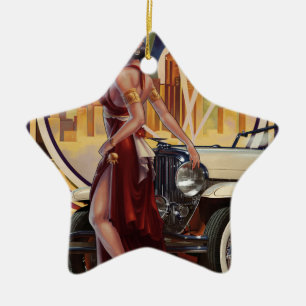 Detroit, Michigan Motor City Ceramic Tree Decoration