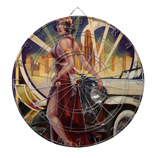 Detroit, Michigan | Motor City Dartboard (Front)